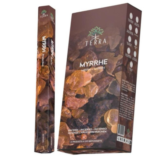 Encens bâtons Terra myrrh 30 gr -  Batons d\'encens