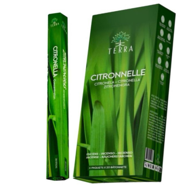 Encens bâtons Terra citronnelle 30 gr