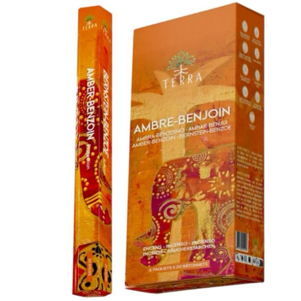 Encens bâtons Terra ambre benjoin 30 gr -  Batons d\'encens