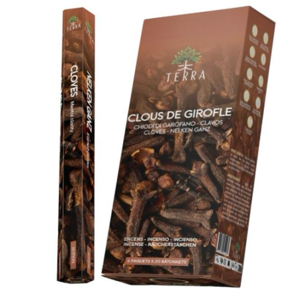 Encens bâtons Terra clous de girofle 30 gr -  Batons d\'encens