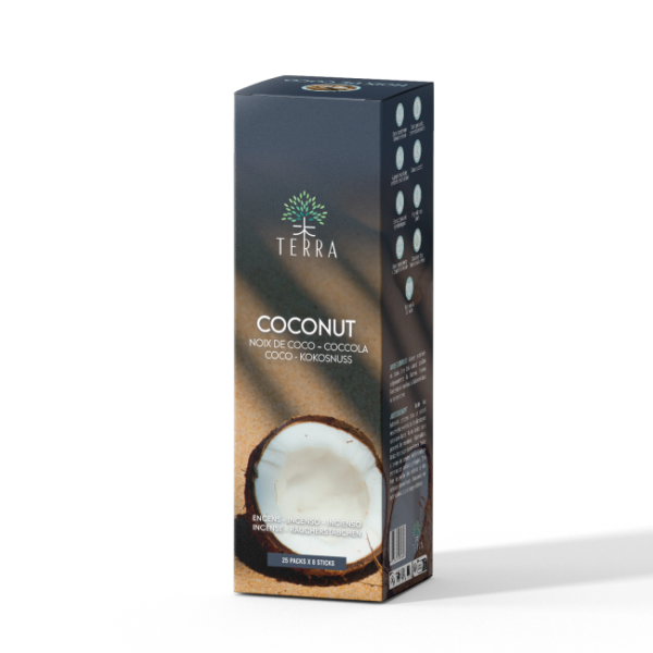 Encens bâtons Terra coconut 12 gr -  Batons d\'encens