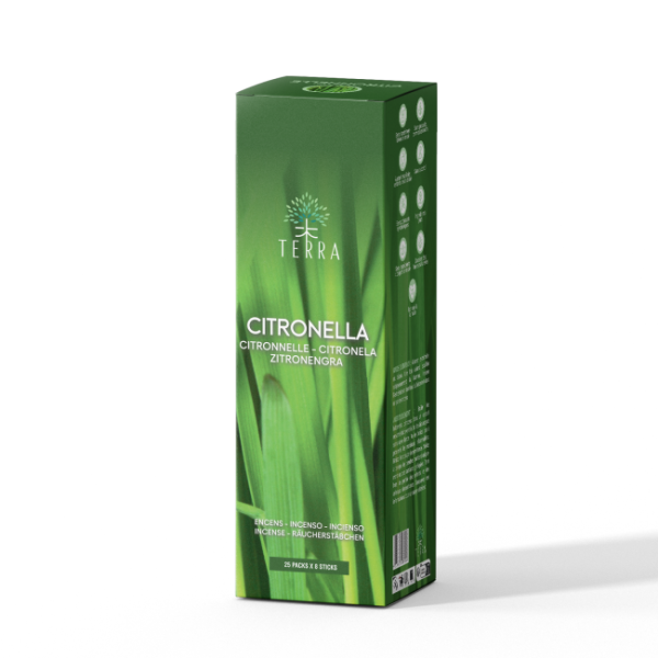 Encens bâtons Terra citronnelle 12 gr -  Batons d\'encens