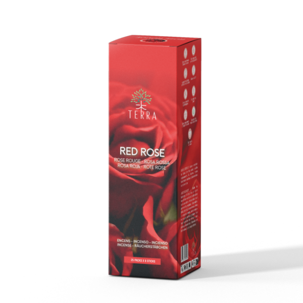 Encens bâtons Terra rose rouge 12 gr