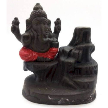 Porte encens bakcflow céramique ganesh 14 cm - Portes encens