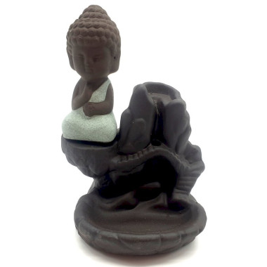 Porte encens bakcflow bouddha 11 cm