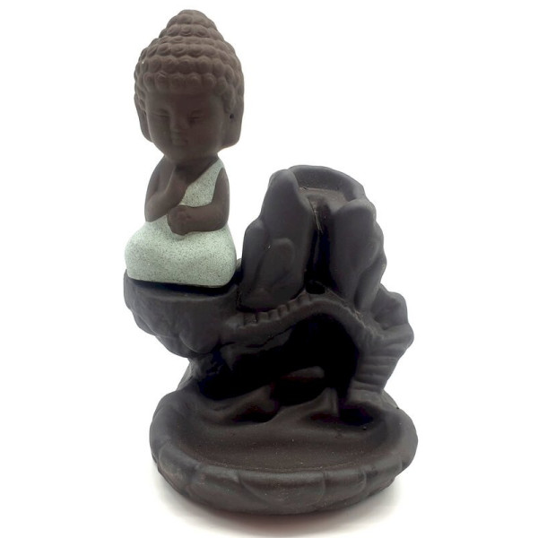 Porte encens bakcflow bouddha 11 cm