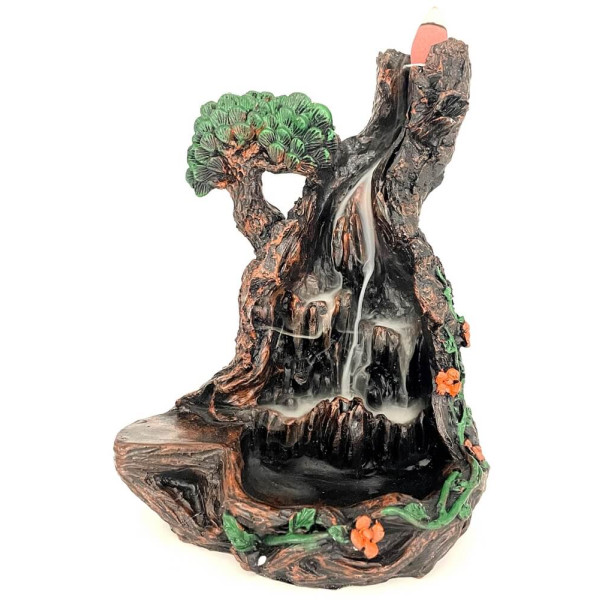 Porte encens bakcflow cascade de montagne 19 cm -  Portes encens