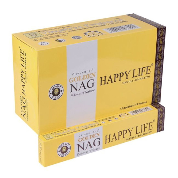 Encens golden nag happy life 15 gr -  Batons d\'encens