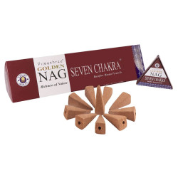 Backflow Golden nag seven chakras -  Encens en cônes