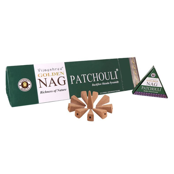 Backflow Golden nag patchouli -  Encens en cônes