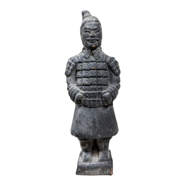 Statue en Terracotta guerrier 12 cm noire -  Déco - cadeaux