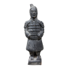 Statue en Terracotta guerrier 12 cm noire -  Déco - cadeaux