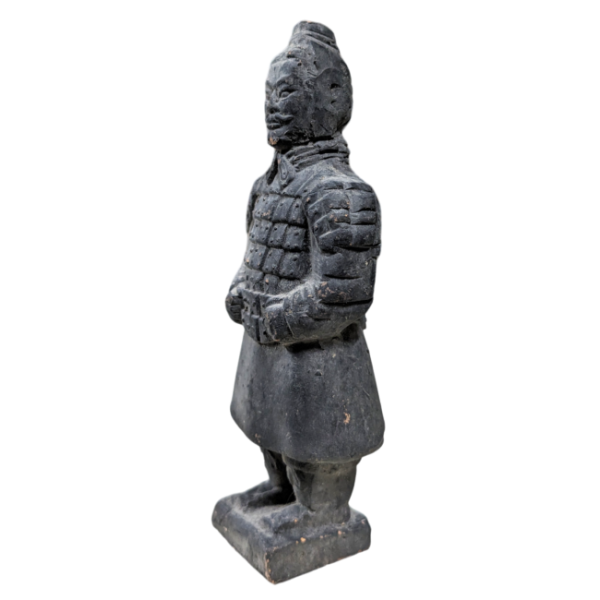 Statue en Terracotta guerrier 12 cm noire -  Déco - cadeaux