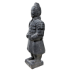 Statue en Terracotta guerrier 12 cm noire -  Déco - cadeaux