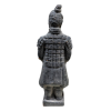 Statue en Terracotta guerrier 12 cm noire -  Déco - cadeaux
