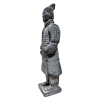 Statue en Terracotta guerrier en armure 22 cm de profil