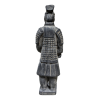 Statue en Terracotta guerrier en armure 22 cm de dos