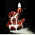 Porte encens backflow cascade fleur de lotus en céramique rouge