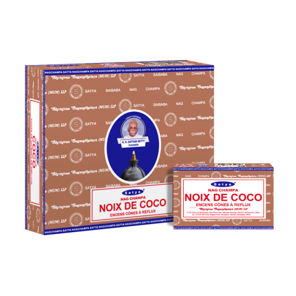 Encens noix de coco backflow cônes à reflux de Satya