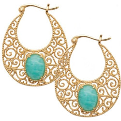 Boucles d'oreilles amazonites