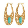 Boucles d'oreilles plaqué or et amazonites