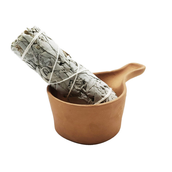 Brûleur pour sauge en terre cuite 11cm Brûleur pour sauge en terre cuite 11cm