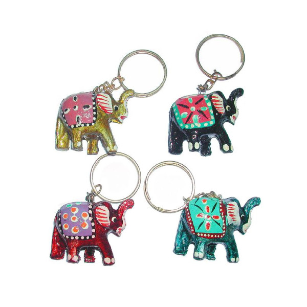 Porte clefs éléphant brillant