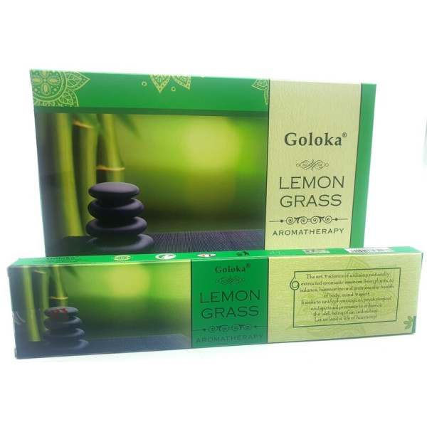 Encens bâtons goloka aromathérapie citronnelle 15 gr Encens bâtons goloka aromathérapie citronnelle 15 gr