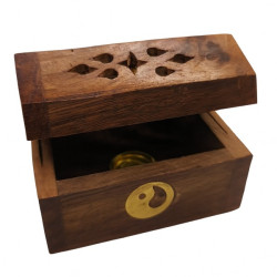 Porte encens cône boite motif ying yang