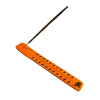 Porte encens orange en bois et motif éléphants argent