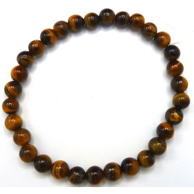Bracelet oeil de tigre perles de 6 mm  AA -  Pierres Lithothérapie