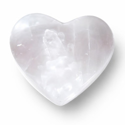 Coeur en sélénite 8 cm 110 gr