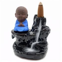 Porte encens bakcflow céramique moine 10 cm