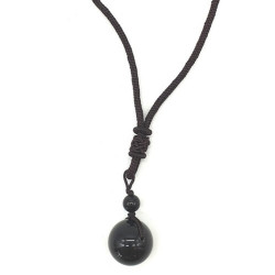 Collier obsidienne arc en ciel 16 mm