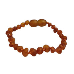 Bracelet enfant ambre de la baltique cognac