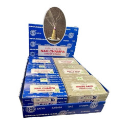 Pack de 12 boites de cônes d'encens Satya