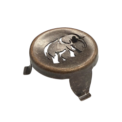 Porte charbon éléphant en métal