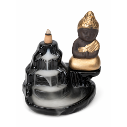 Porte-Encens Backflow Céramique Bouddha 14cm