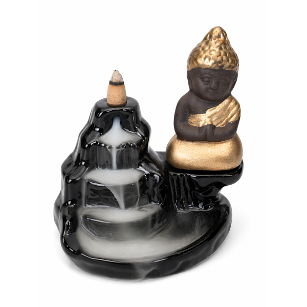 Porte-Encens Backflow Céramique Bouddha 14cm