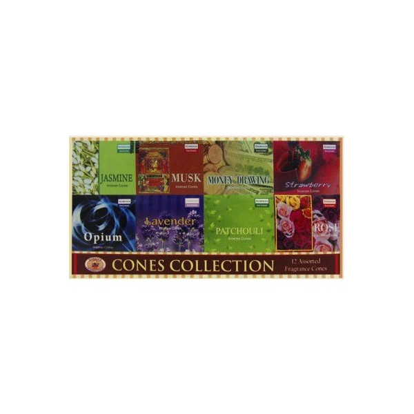 Pack de 12 boites de cônes d\'encens darshan. -  Encens en cônes