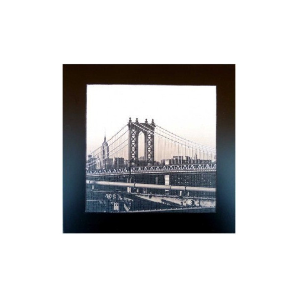 Tableau bois pont de manhattan. -  Déco - cadeaux