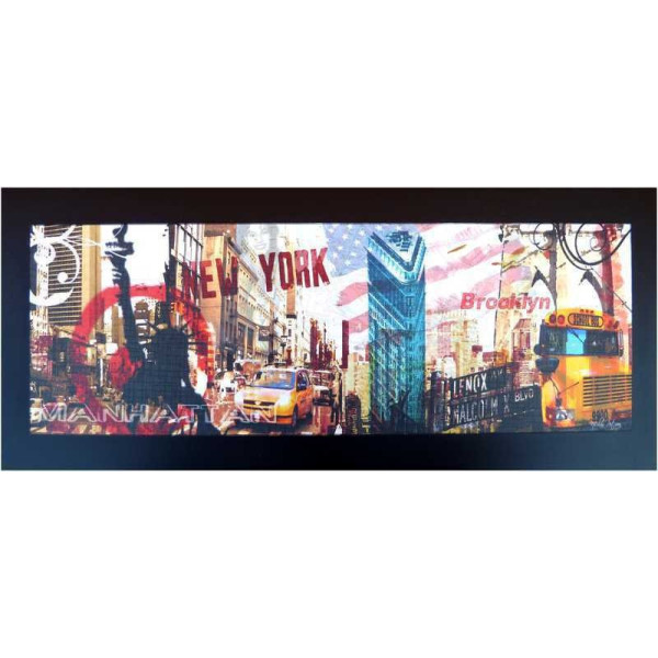 Tableau bois new york brooklyn. -  Déco - cadeaux