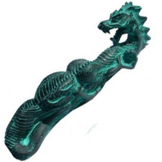 Porte encens dragon vert.